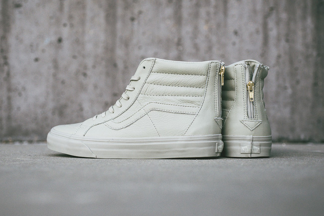 Vans Sk8-Hi Zip CA Boot Leather Agate Gray | Cult Edge