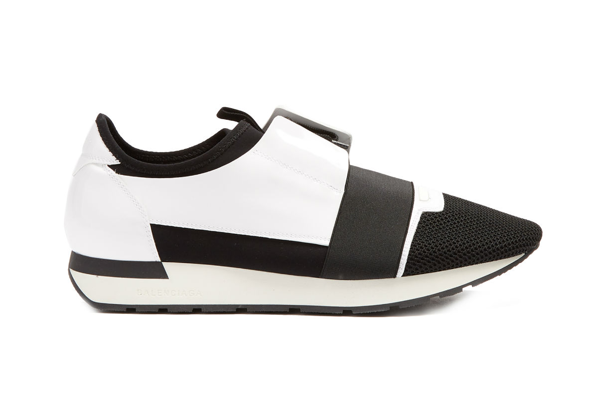 Balenciaga Race Runner Panelled Low-top Trainers Black