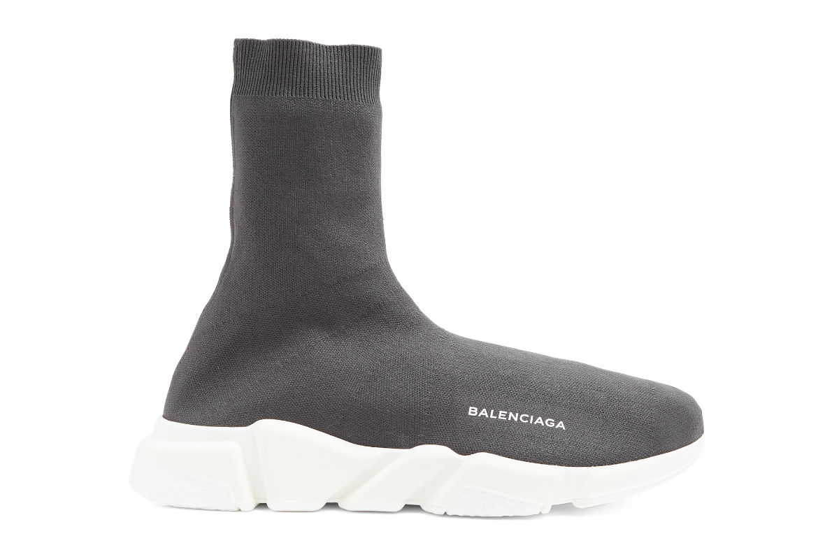 balenciaga speed high top trainer graphite grey