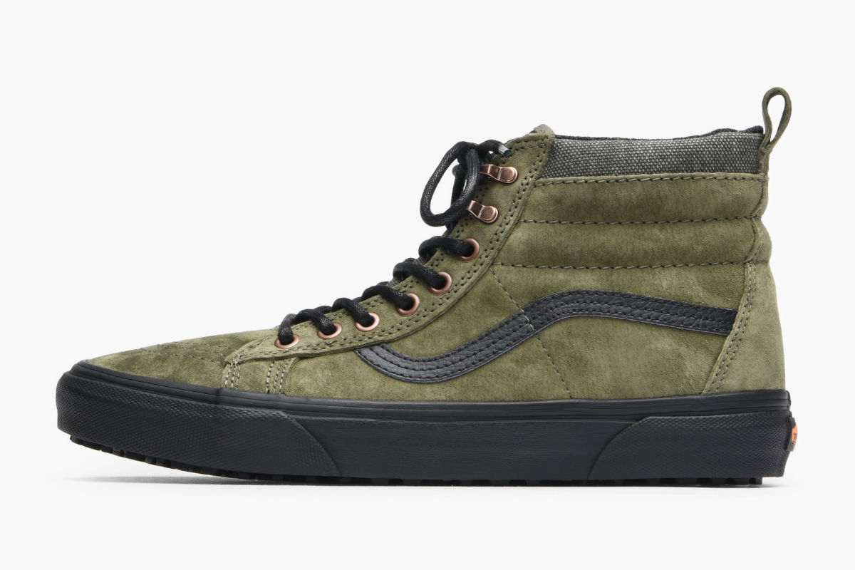 vans sk8-hi green suede