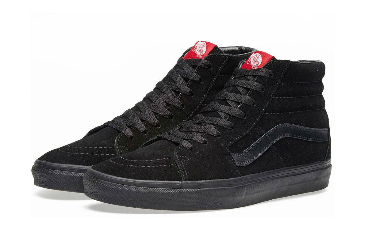 vans sk8-hi suede black