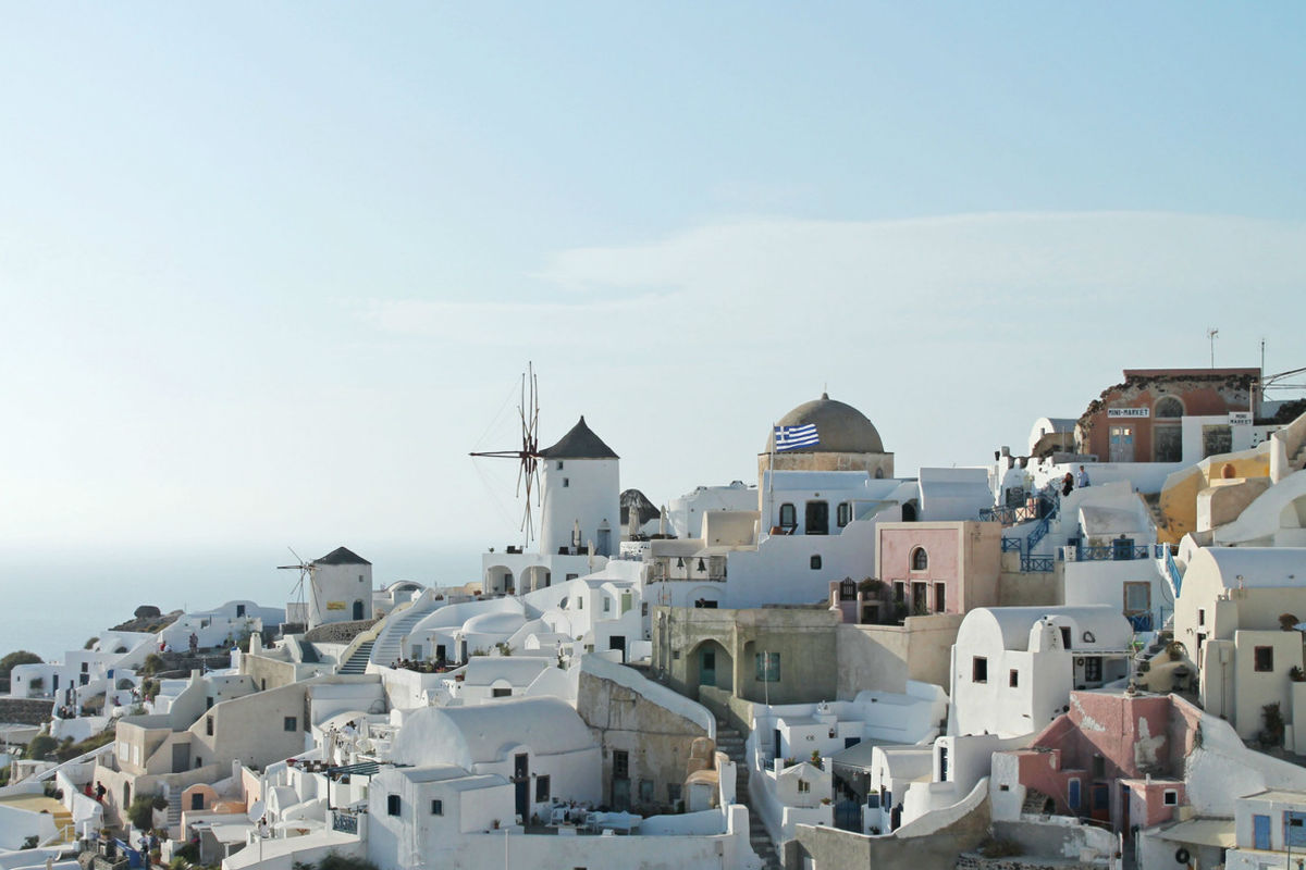 greece view white houses